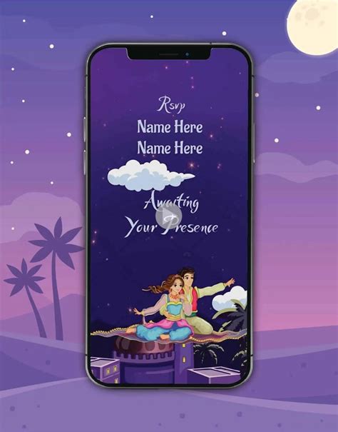 Aladdin Theme Birthday Invitation Video | Magical Flying Carpet 1st Bi ...