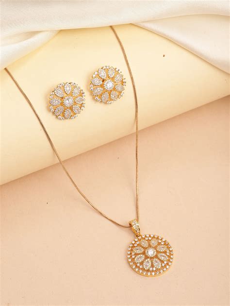 Luxe Garden Cubic Zirconia Pendant Set – Peora