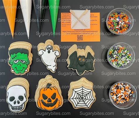 Halloween Cookie Decorating Kit, DIY Cookie Kit, (large Cookies ...