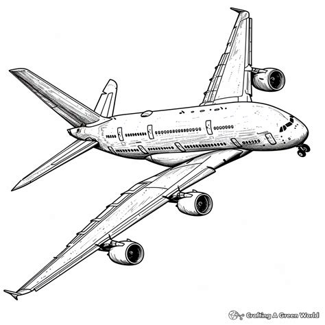 A380 Airplane Coloring Pages - Free & Printable!