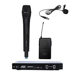 Audio 2000s 6023L VHF Dual Channel Wireless Microphone with Handheld ...