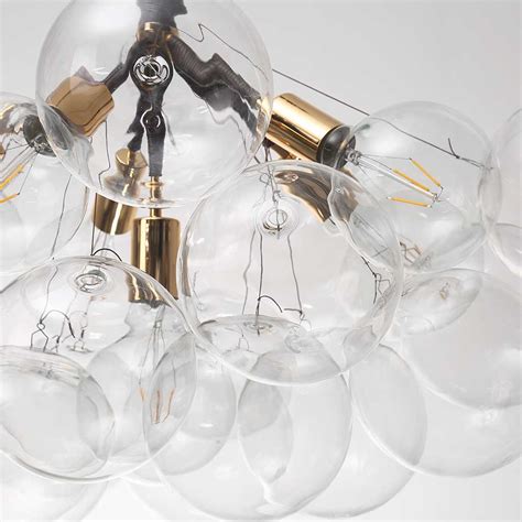 Glass Bubbles Chandelier Ceiling Light, Pendant/Flush Mount | VAXLAMP
