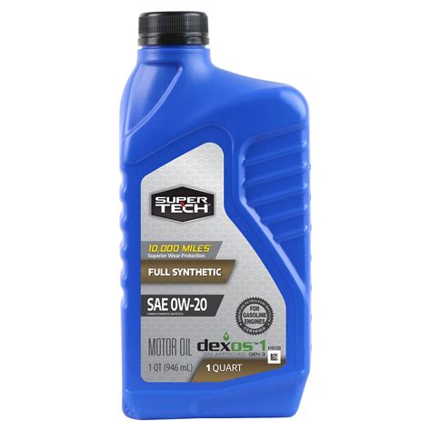Super Tech Full Synthetic SAE 0W-20 Motor Oil, 1 Quart - Walmart.com
