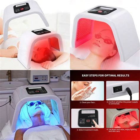 1 2x Red Light Therapy For Face Body 7 Color Light Photon LED Light ...