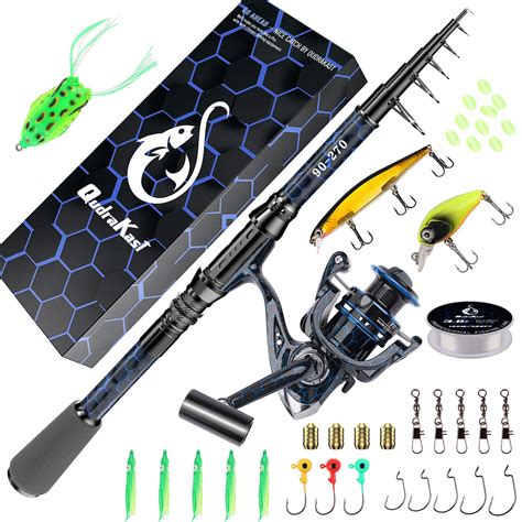 Buy QudraKast Fishing Rod and Reel Combos, Unique Design With X-Warping ...