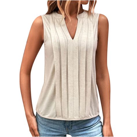 Women Sleeveless Tops for Work, Plus Size Shirts for Women Athletic ...