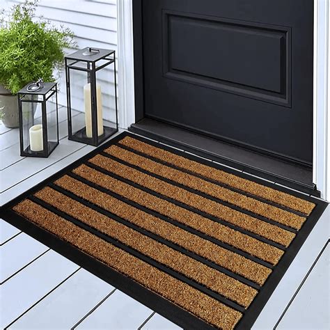 ubdyo Extra Durable Door Mat - Dirt Trapping Outdoor Welcome Mats - Non ...