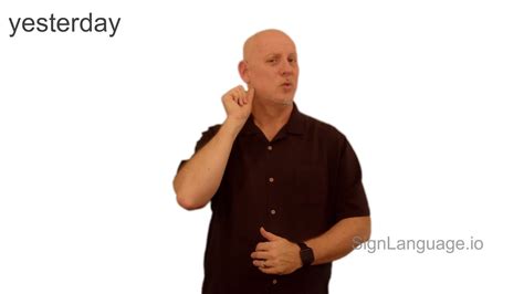 yesterday in ASL - Example # 3 - American Sign Language