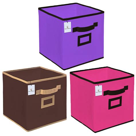 Kuber Industries Non Woven 3 Pieces Small Foldable Storage Organiser ...