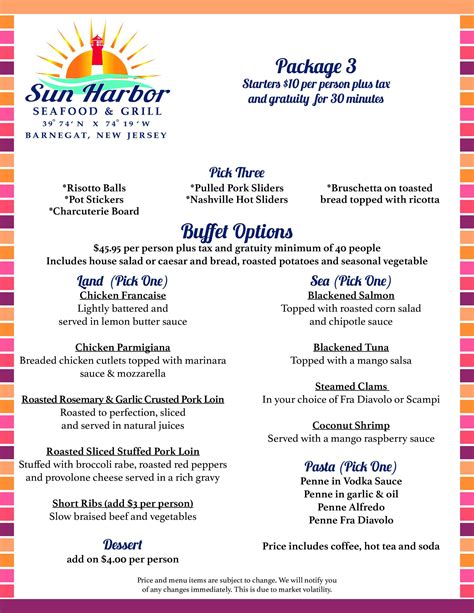 General 2 — Sun Harbor Seafood and Grill