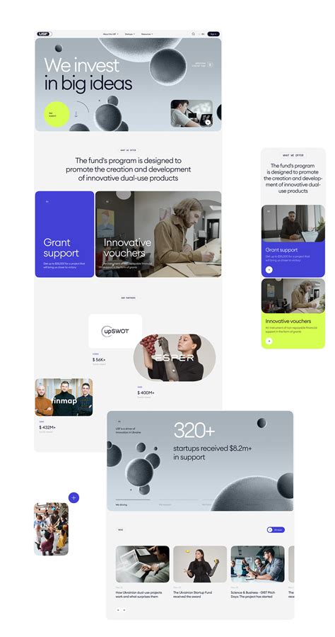 USF – Ukrainian Startup Fund UX UI & Animation :: Behance