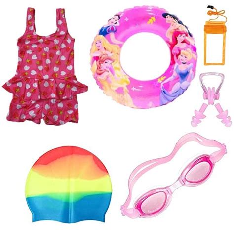Buy ZULAT Swimming Kit for Girls with 1 Swimming Costume Swim Suit ...
