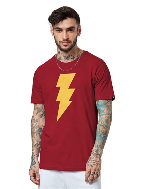 Buy The Souled Store Official Shazam: Thunderbolt Mens and Boys Half ...