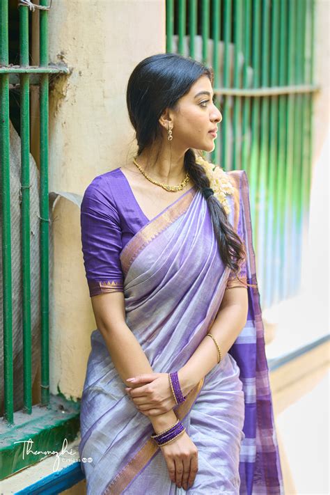 Graceful Lilac Handwoven Mangalagiri Silk Cotton Saree
