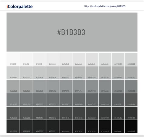 Hex Color #b1b3b3 | Printing Match PANTONE COOL GRAY 5 C | Color ...