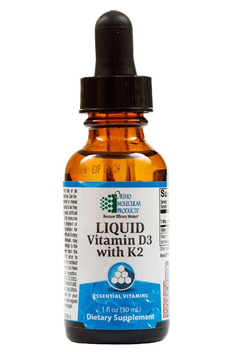 Liquid Vitamin D3 with K2 1oz Ortho Molecular - Arcana Empothecary