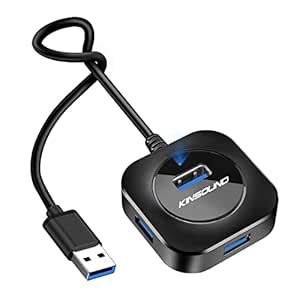 Kinsound USB Hub,4 Extension Multi Port USB Hub 3.0 with Power ...