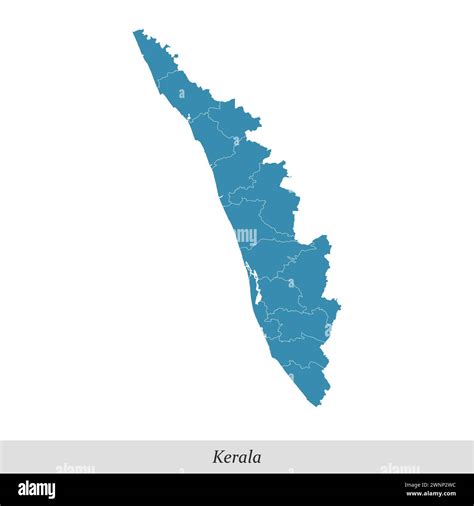map of Kerala is a state of India with borders districts Stock Vector Image & Art - Alamy