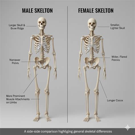 Male Skeleton Vs Female Skeleton: What's The Difference? » Differencess