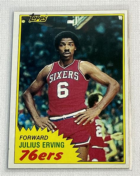 Lot - 1981 Topps #30 Julius Erving Philadelphia 76ers Basketball Card