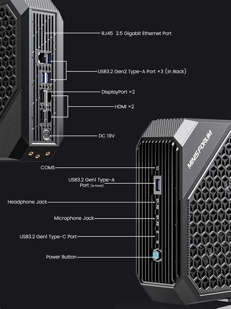 Buy MINISFORUM HX90G Windows 11 Pro Mini PC AMD Ryzen 9 5900HX 8 Cores ...