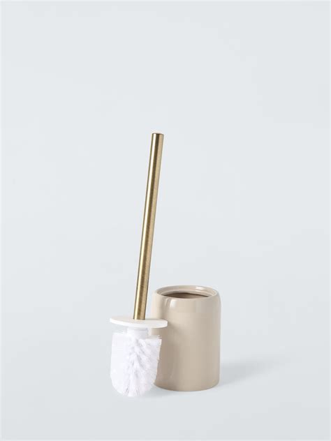 John Lewis Ceramic Toilet Brush and Holder, Greige