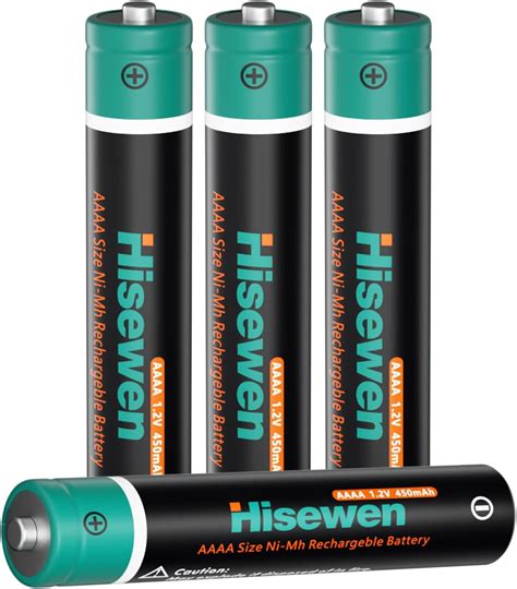 Amazon.com: Hisewen Rechargeable AAAA Batteries, 4 Counts AAAA ...