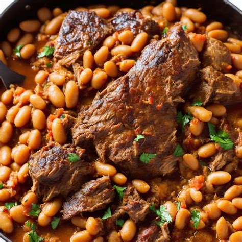 Spanish-style slow-cooked lamb shoulder & beans Recipe | Recipes.net