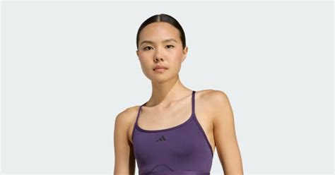 adidas Aeroreact Training Light-Support Bra - Purple | adidas India