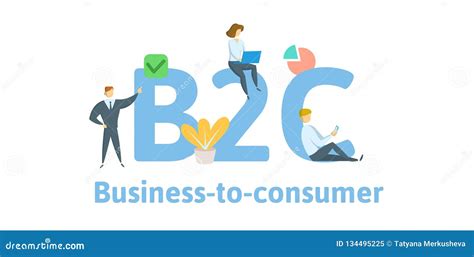 B2C, Business To Consumer. Concept with Keywords, Letters, and Icons ...