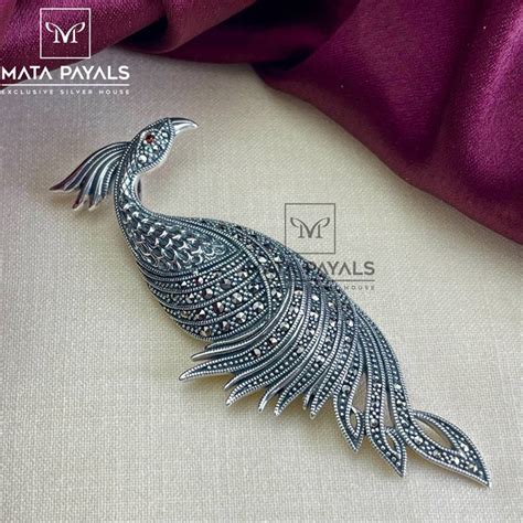 Birdie Oxidised Pendant Cum Brooch – matapayals