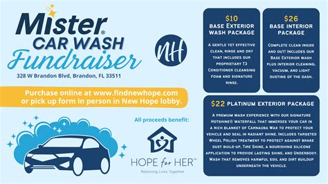 Mister Car Wash Fundraiser Cards — New Hope Church