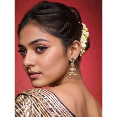 Buy Kalakrith Milano Women Cubic Zirconia Multicolour Jhumka Earring Online