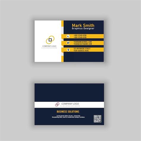 Modern professional business card with vector | Premium Vector