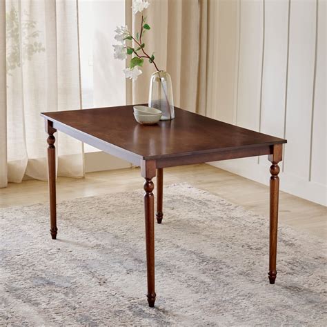 Buy Helios Franklin Solid Wood 6-Seater Dining Table - Walnut from ...