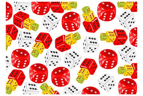 Various Types of Dice Pattern Background 34203333 PNG