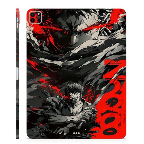 3D Embossed Tablet Skin - Zoro Red Glare Vengeance – SkinsLegend