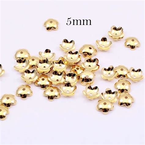400 PCS PKG. LIGHT WEIGHT BEAD CAPS FOR JEWELRY MAKING IN SIZE ABOUT 5 ...