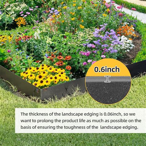 LMYYGOO 5PCS Steel Landscape Edging 39 x 3 Inch Black Garden India | Ubuy