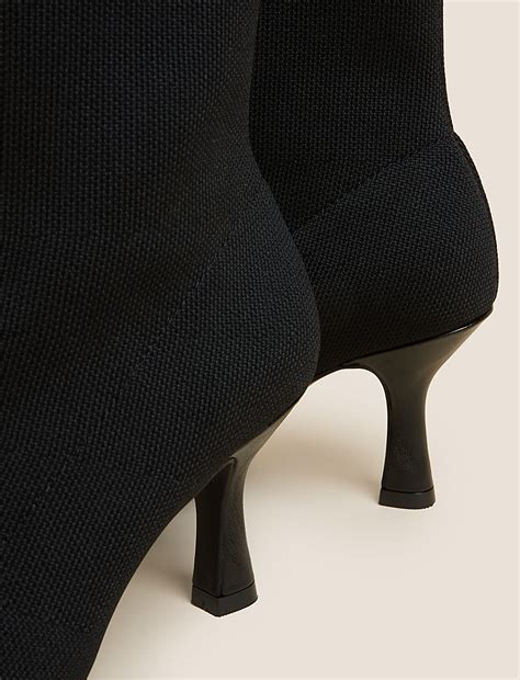 Buy Stiletto Heel Square Toe Sock Boots at Marks & Spencer