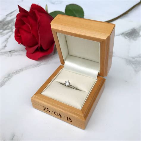 Personalised Keepsake Wedding Or Engagement Ring Box By Laser Made Designs