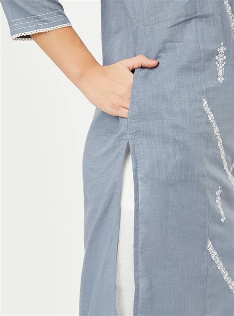 Buy Women Embroidered Straight Kurta Online at just Rs. 699.0 ...