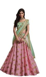 Treadindia Embroidered Semi Stitched Lehenga Choli - Buy Treadindia ...