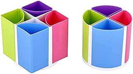 Arvachin Rainbow Pen Stand and Pencil Holder with 4 compartments ...