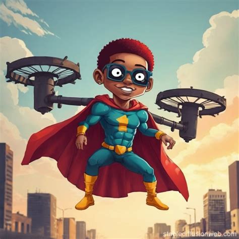 Afro Character with Short Hair | Stable Diffusion Online