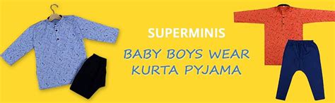 Buy superminis Baby Boys Thread Kantha Print Cotton Ethnic Wear Kurta ...