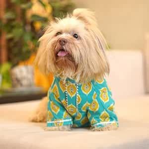 Pet's Way Dog Kurta, for Small, Medium and Large Dogs, (Ikat Teal, M ...