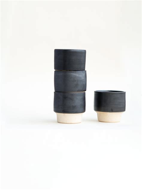 Charcoal Stackable Cups Set – Fleck