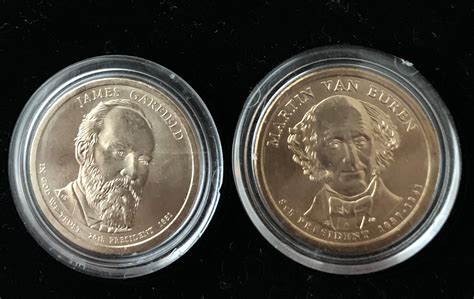 US PRESIDENTS $1 COINS (2 COINS) VAN BUREN & POLK UNCIRCULATED IN ORIG CASE | Property Room