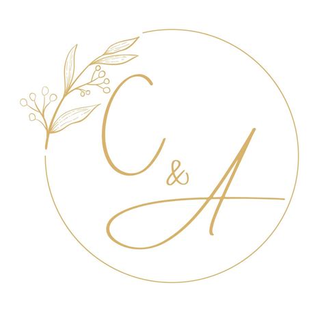 C & A Wedding Logo - Elegant and Personalized